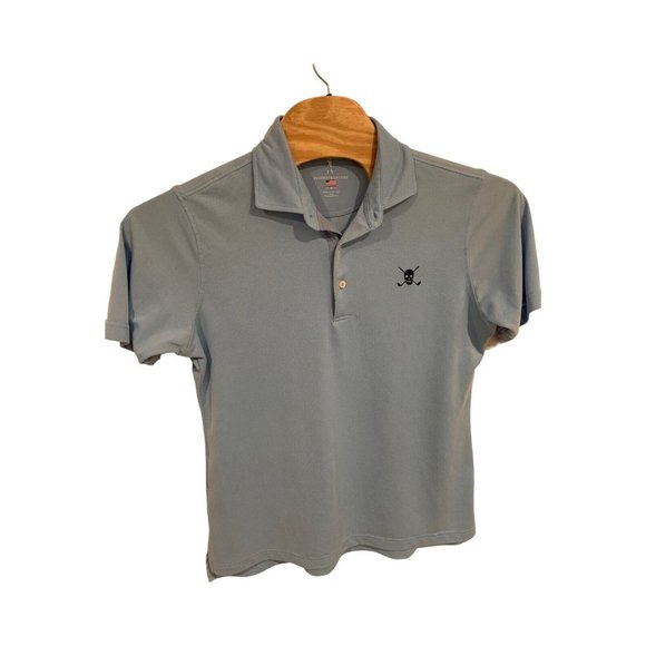 Fairway & Greene FG Made In USA Polo Shirt Blue M With Chuco Golf Logo Excellent - Picture 1 of 7